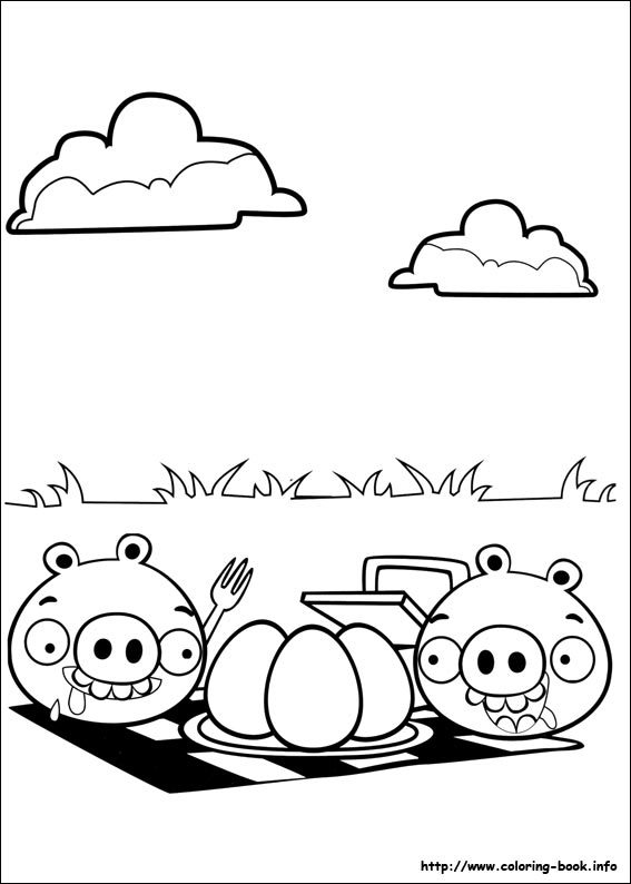 Plansa de colorat cu Angry Birds 99 156